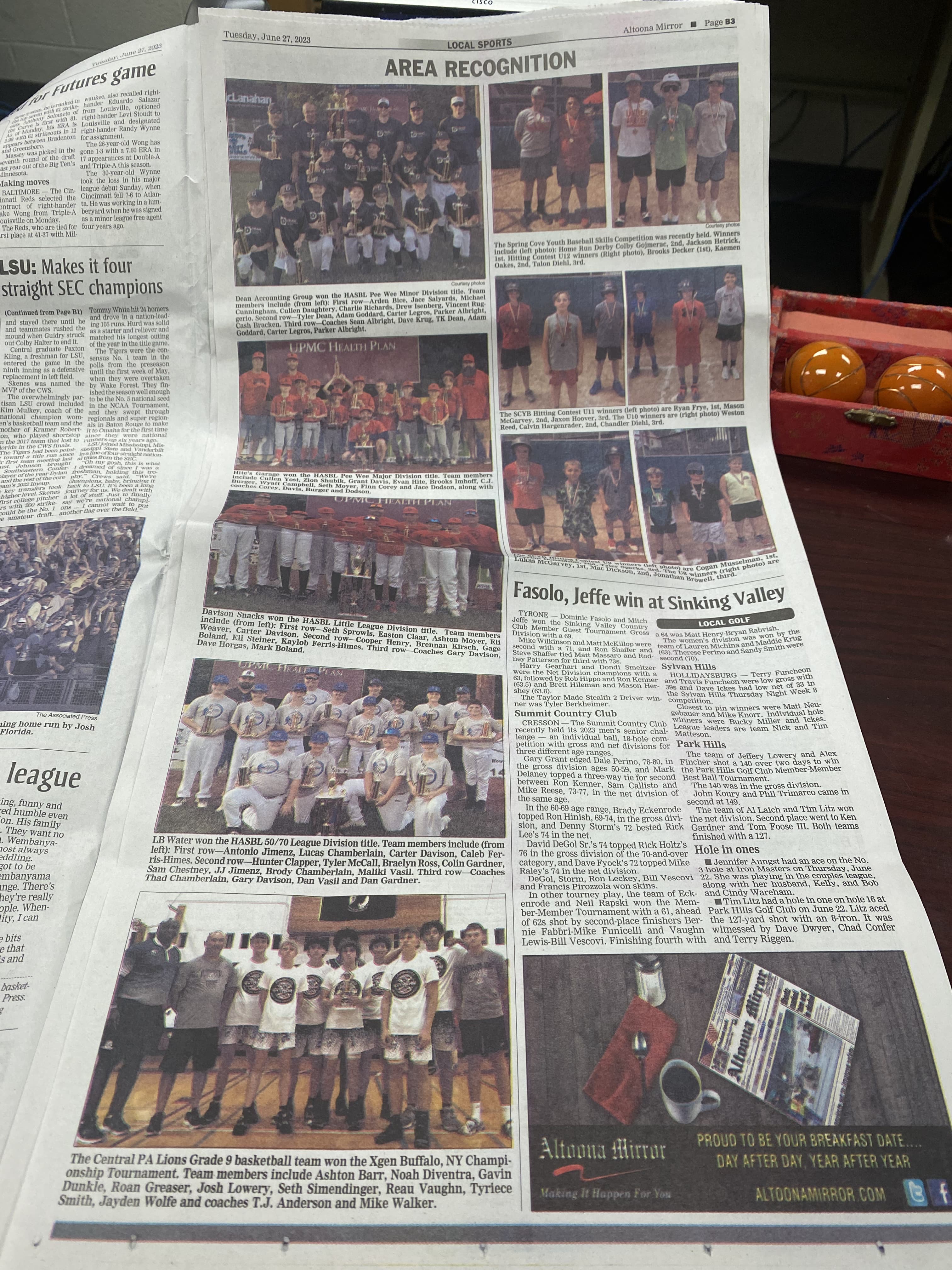 Central PA Lions basketball